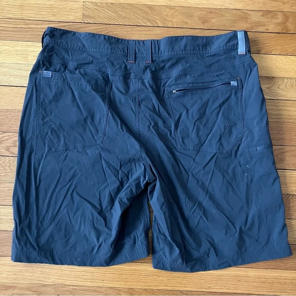 L.L. Bean Charcoal Grey Zipper Nylon Performance Hiking Shorts 40W Gorpcore